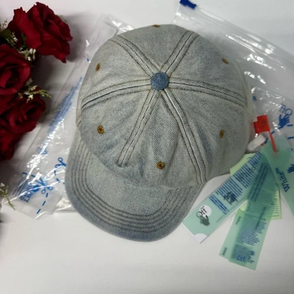 🔥SALE $550 NWT OFF-WHITE DENIM BASEBALL HAT